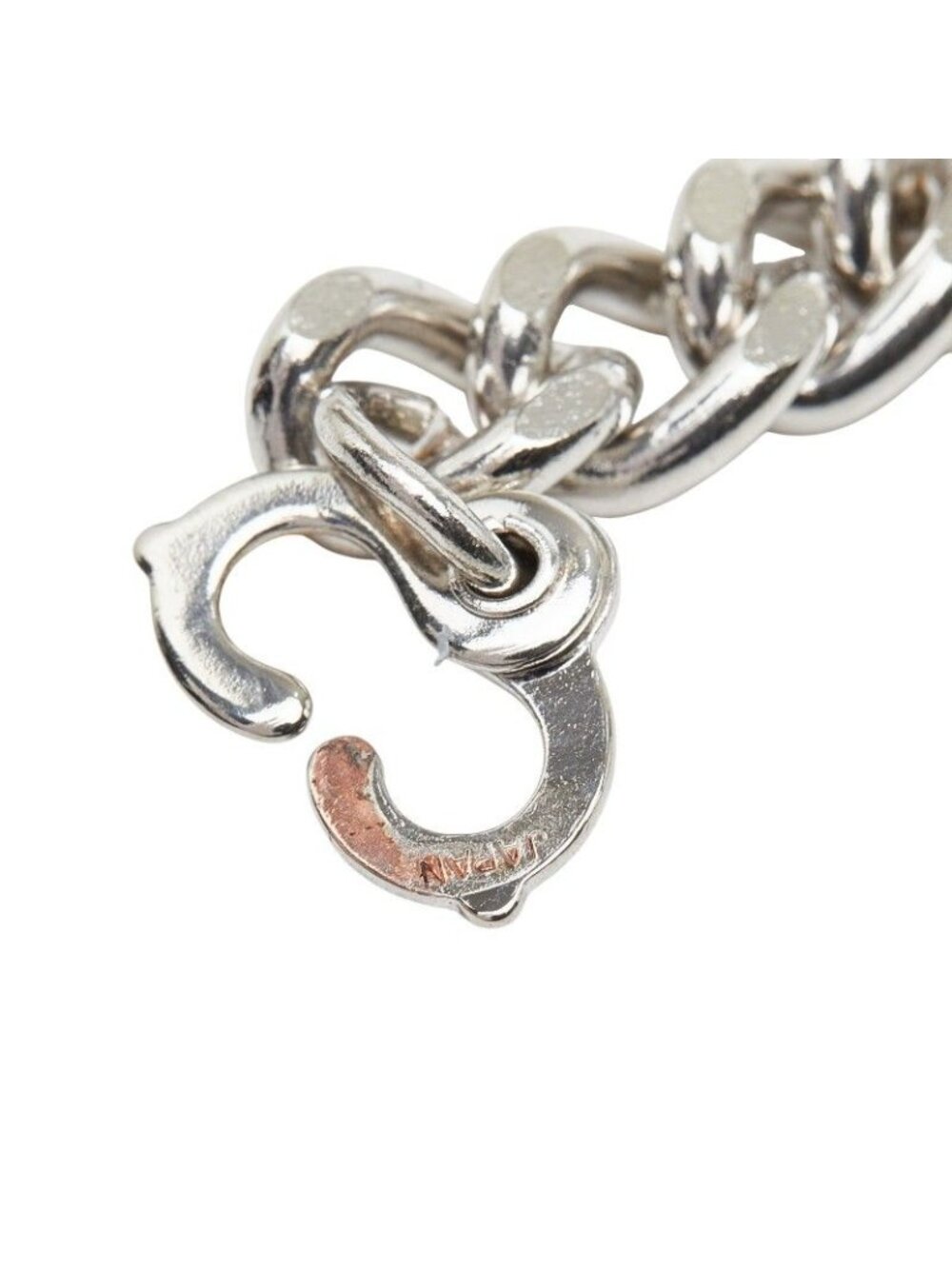 Saint Laurent YSL Logo Plate Chain Bracelet Silver Metal - Picture 5 of 7